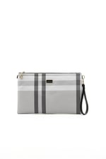 Silver & Polo SP1034 Kadın Portföy & Clutch Ekose A.Gri-A.Taba