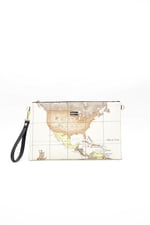 Silver & Polo SP1034 Kadın Portföy & Clutch Harita Bej-A.Taba