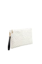 Silver & Polo SP1034 Kadın Portföy & Clutch Peluş Beyaz