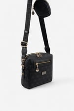 Silver & Polo SP1038 Kadın Çapraz Çanta Monogram Siyah
