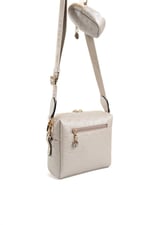 Silver & Polo SP1038 Kadın Çapraz Çanta Logolu Bej-S.Bej