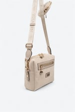 Silver & Polo SP1038 Kadın Çapraz Çanta Süet Bej-Kum