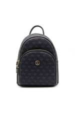 Silver & Polo SP1062 Kadın Sırt Çantası Monogram Siyah