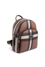 Silver & Polo SP1062 Kadın Sırt Çantası Ekose Koyu Kahve-Kahve