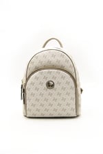 Silver & Polo SP1062 Kadın Sırt Çantası Monogram Bej-Kum