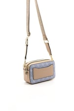 Silver & Polo SP1078 Kadın Çapraz Çanta Monogram Mavi-Ten