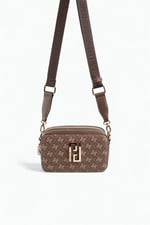 Silver & Polo SP1078 Kadın Çapraz Çanta Monogram Kahve