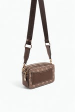 Silver & Polo SP1078 Kadın Çapraz Çanta Monogram Kahve
