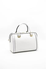 Silver & Polo SP1091 Kadın El Çantası Logolu Beyaz