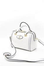 Silver & Polo SP1091 Kadın El Çantası Logolu Beyaz