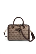 Silver & Polo SP1091 Kadın El Çantası Monogram Koyubej-Kahve