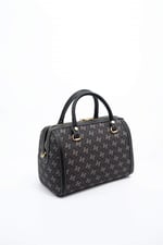 Silver & Polo SP1091 Kadın El Çantası Monogram Füme-Siyah