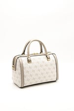 Silver & Polo SP1091 Kadın El Çantası Monogram Bej-Kum