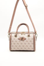 Silver & Polo SP1091 Kadın El Çantası Monogram Pembe-Somon