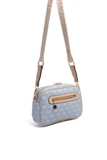 Silver & Polo SP1094 Kadın Çapraz Çanta Monogram Mavi-Ten