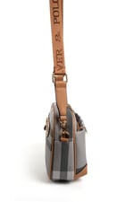 Silver & Polo SP1094 Kadın Çapraz Çanta Ekose Gri-A.Taba