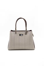 Silver & Polo SP1098 Kadın El Çantası Hasır Bej-Taba