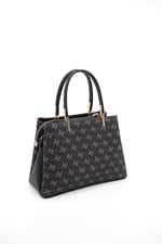 Silver & Polo SP1098 Kadın El Çantası Monogram Füme-Siyah