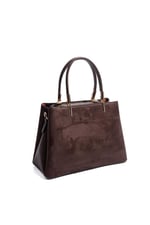 Silver & Polo SP1098 Kadın El Çantası Süet Kahve