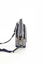 Silver & Polo SP1110 Kadın Çapraz Çanta Monogram Gri-Lacivert