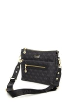 Silver & Polo SP1110 Kadın Çapraz Çanta Monogram Siyah
