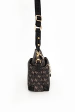 Silver & Polo SP1110 Kadın Çapraz Çanta Monogram Füme-Siyah