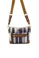 Silver & Polo SP1110 Kadın Çapraz Çanta Ekose Mix-Taba