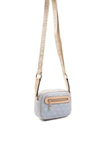 Silver & Polo SP1111 Kadın Çapraz Çanta Monogram Mavi-Ten