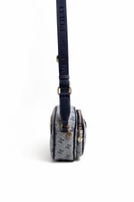 Silver & Polo SP1111 Kadın Çapraz Çanta Monogram Gri-Lacivert
