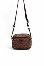 Silver & Polo SP1111 Kadın Çapraz Çanta Monogram Kahve