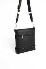 Silver & Polo SP1120 Kadın Çapraz Çanta Monogram Siyah