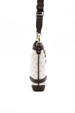Silver & Polo SP1120 Kadın Çapraz Çanta Monogram Bej-Kahve