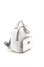 Silver & Polo SP1130 Kadın Sırt Çantası Logolu Beyaz-A.Gri