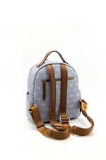 Silver & Polo SP1130 Kadın Sırt Çantası Monogram Mavi-Taba