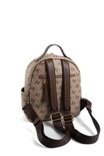 Silver & Polo SP1130 Kadın Sırt Çantası Monogram Koyubej-Kahve
