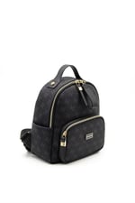 Silver & Polo SP1130 Kadın Sırt Çantası Monogram Siyah