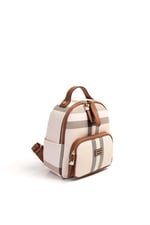 Silver & Polo SP1130 Kadın Sırt Çantası Ekose Krem-Taba