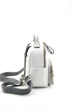 Silver & Polo SP1130 Kadın Sırt Çantası Logolu Beyaz-A.Gri