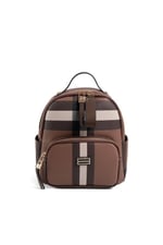 Silver & Polo SP1130 Kadın Sırt Çantası Ekose Koyu Kahve-Kahve