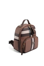 Silver & Polo SP1130 Kadın Sırt Çantası Ekose Koyu Kahve-Kahve