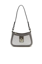 Silver & Polo SP1132 Kadın Çapraz Çanta Logolu A.Gümüş-Platin