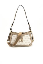 Silver & Polo SP1132 Kadın Çapraz Çanta Monogram Bej-Kum