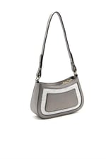 Silver & Polo SP1132 Kadın Çapraz Çanta Logolu A.Gümüş-Platin