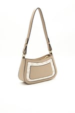 Silver & Polo SP1132 Kadın Çapraz Çanta Monogram Bej-Kum