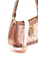 Silver & Polo SP1132 Kadın Çapraz Çanta Monogram Pembe-Somon
