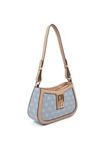 Silver & Polo SP1132 Kadın Çapraz Çanta Monogram Mavi-Ten