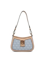 Silver & Polo SP1132 Kadın Çapraz Çanta Monogram Mavi-Ten