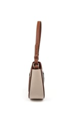 Silver & Polo SP1132 Kadın Çapraz Çanta Düz Bej-Taba