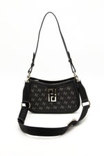 Silver & Polo SP1132 Kadın Çapraz Çanta Monogram Füme-Siyah