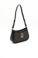 Silver & Polo SP1132 Kadın Çapraz Çanta Monogram Füme-Siyah